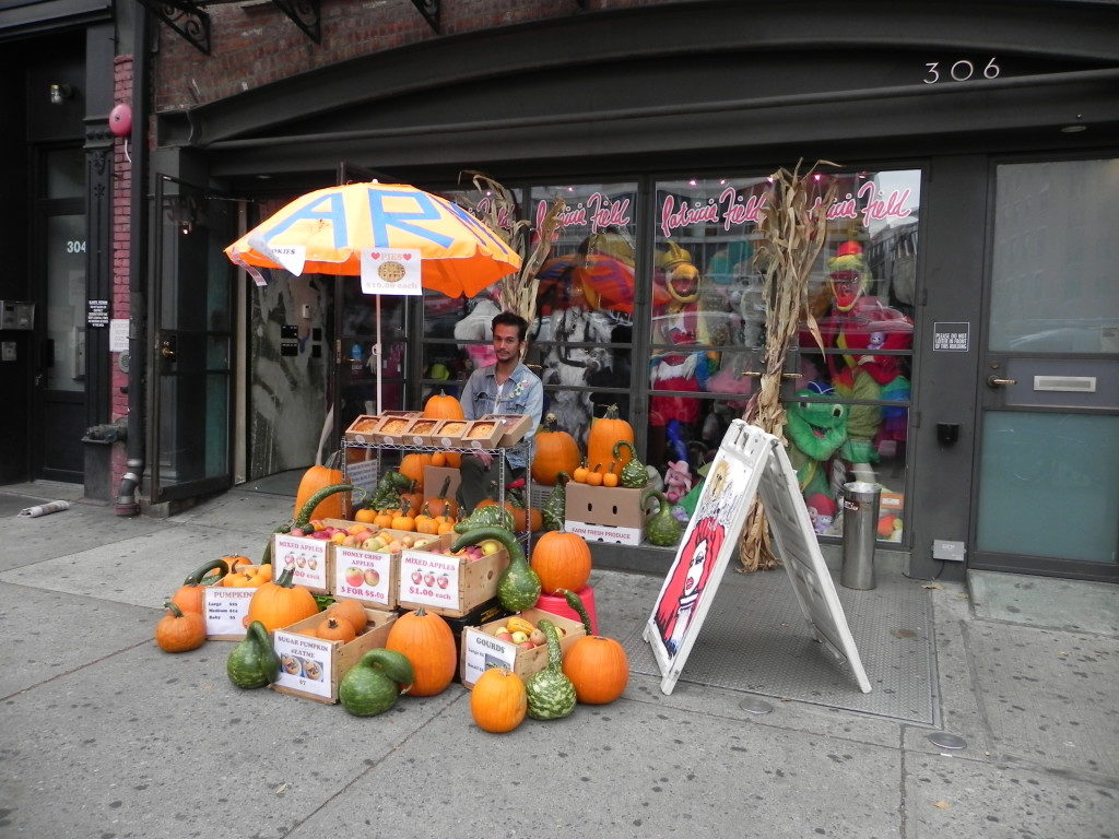 Zucche per Halloween in vendita nell'East Village