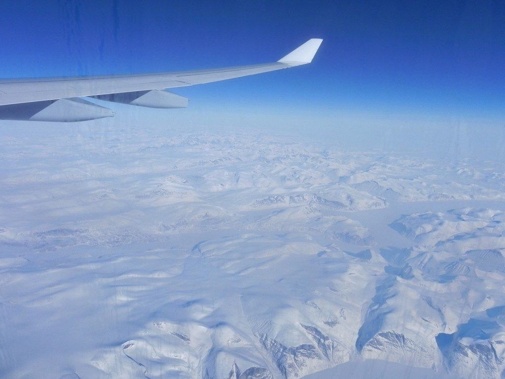 In volo sulla Groenlandia...