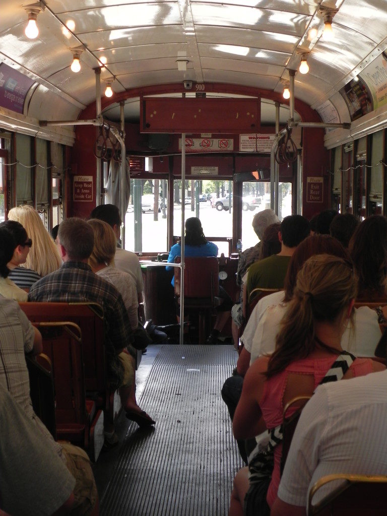 Una delle carrozze del tram di St. Charles