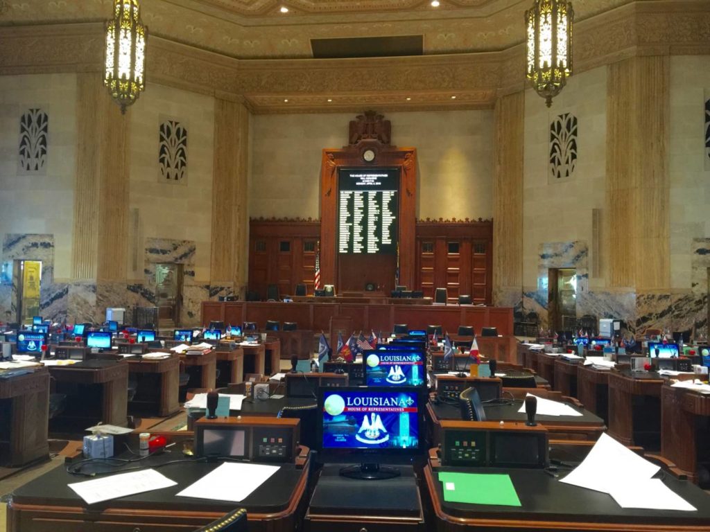 Louisiana State Capitol, l'aula in cui si riuniscono il Governatore ed i rappresentanti della Louisiana