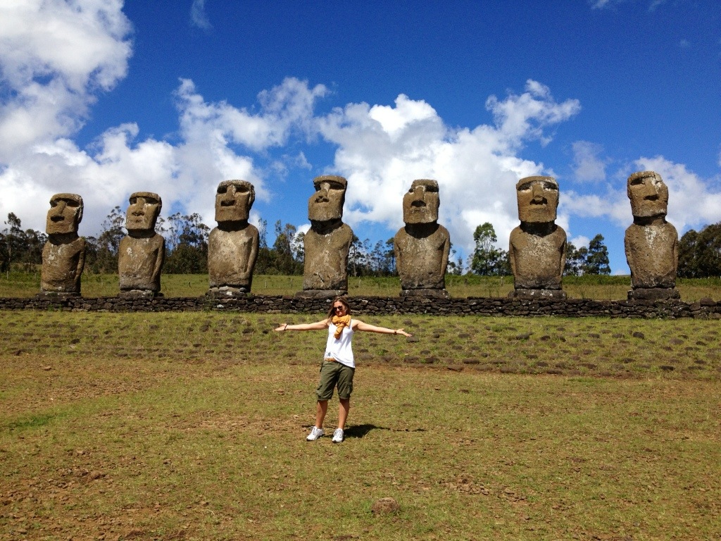 I sette Moai di Ahu Akivi, Isola di Pasqua, Cile