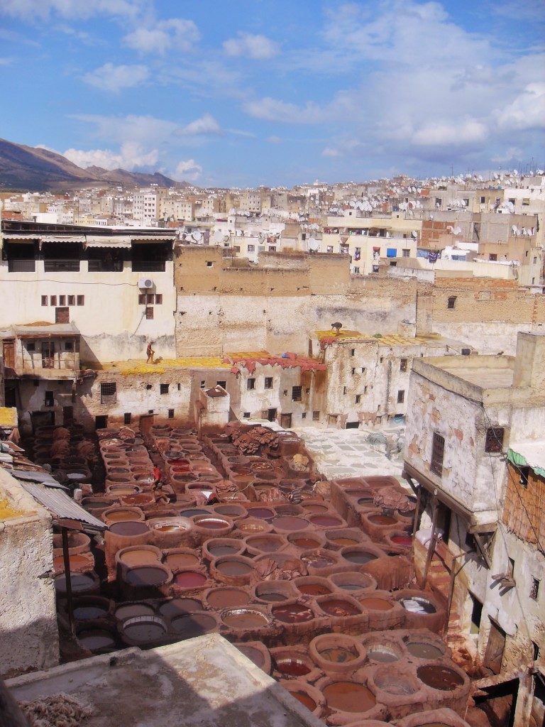 Terrazza "con vista" sulla conceria di Fes