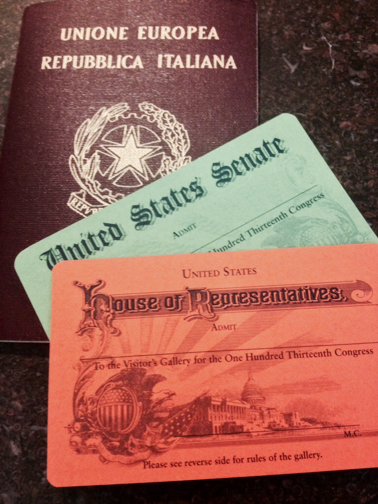 US Capitol... i miei Pass per il Senato e la Camera