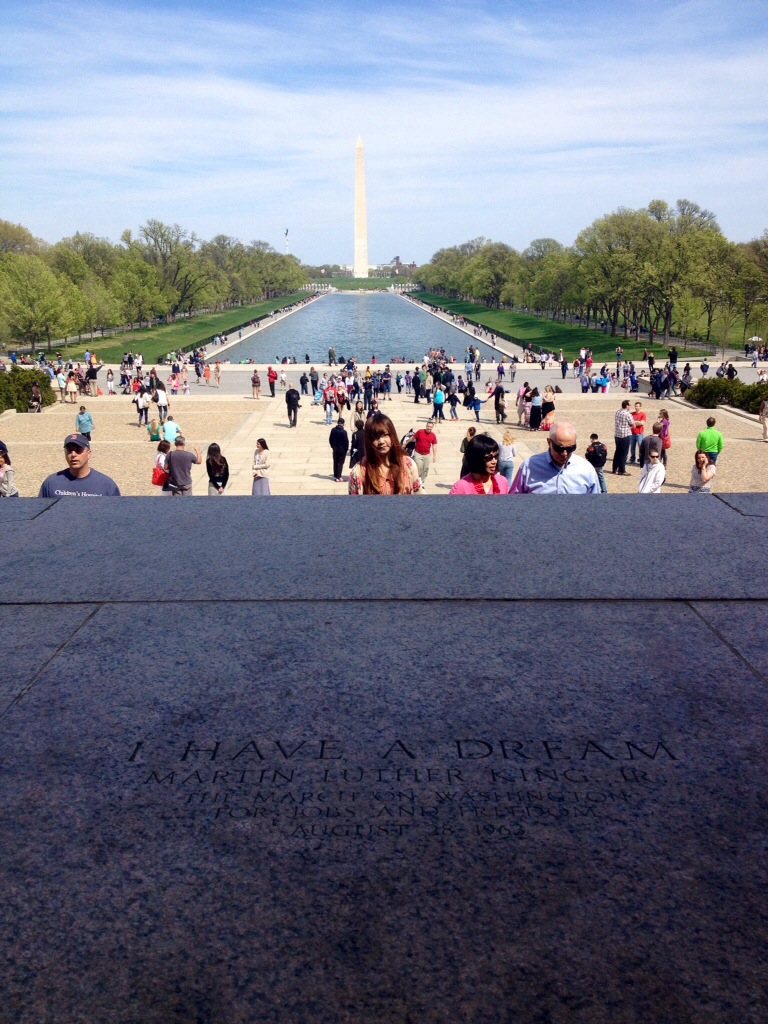 Washington, il National Mall visto dal Lincoln Memorial nel luogo in cui M. L. King pronuncio' il suo famoso discorso...