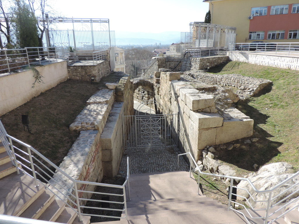 Plovdiv, l'accesso alla Cavea del teatro Romano