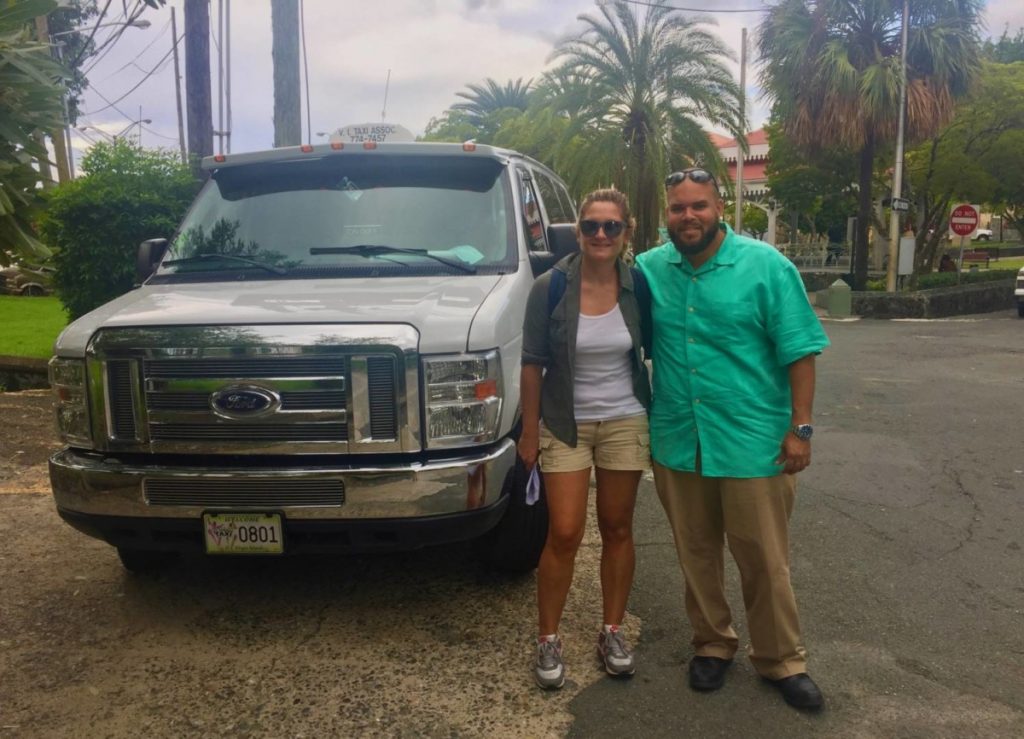 With Joseph Hodge, my precious driver in St. Thomas