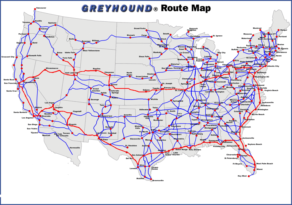 Greyhound, tutte le rotte ed i percorsi degli Stati Uniti