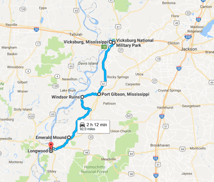 Itineraries in Mississippi: from Vicksburg to Natchez