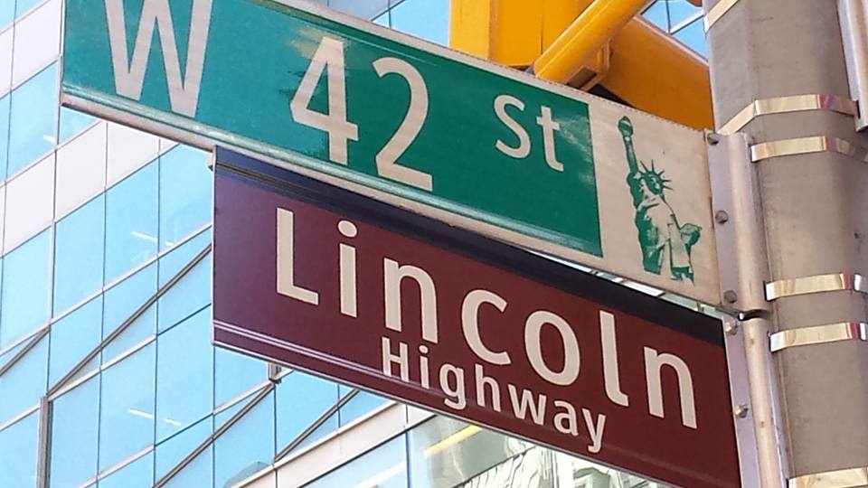 USA on the road: L'inizio della Lincoln Highway, Times Square, Ny