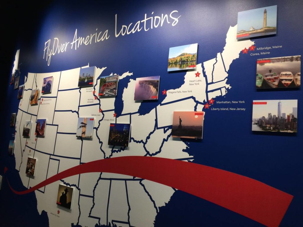 FlyOver America, the “journey” legs