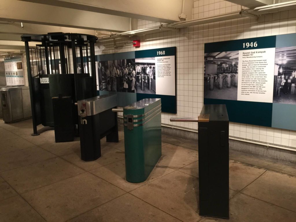 Ny Transit Museum, a few old admittance turnstiles