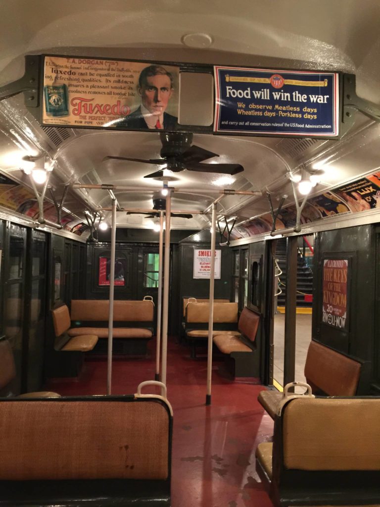 New York Transit Museum, car inside of the 1940s