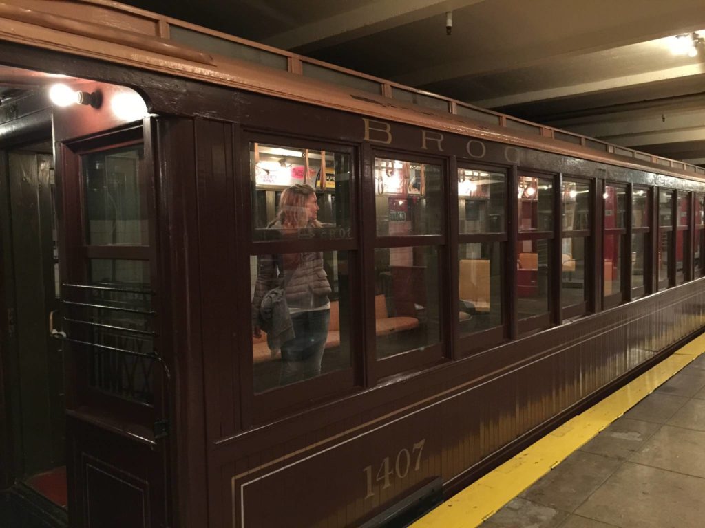 New York Transit Museum, in a car of the 1920s