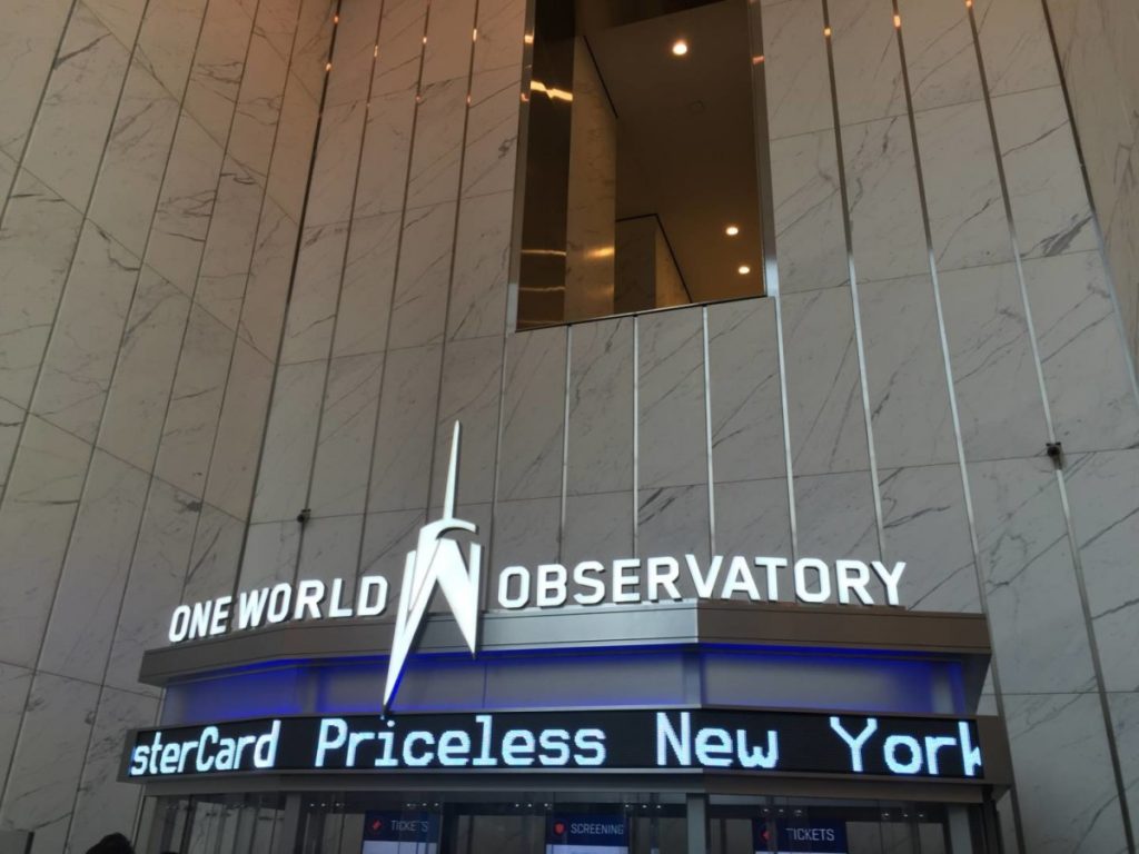 What to see in New York: One World Observatory, the entrance