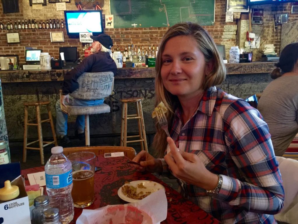 Journey to Mississippi Delta, eating fried green tomatoes at Ground Zero Blues Club