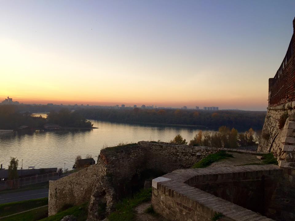 Vista dalla Cittadella, dove la Sava incontra il Danubio