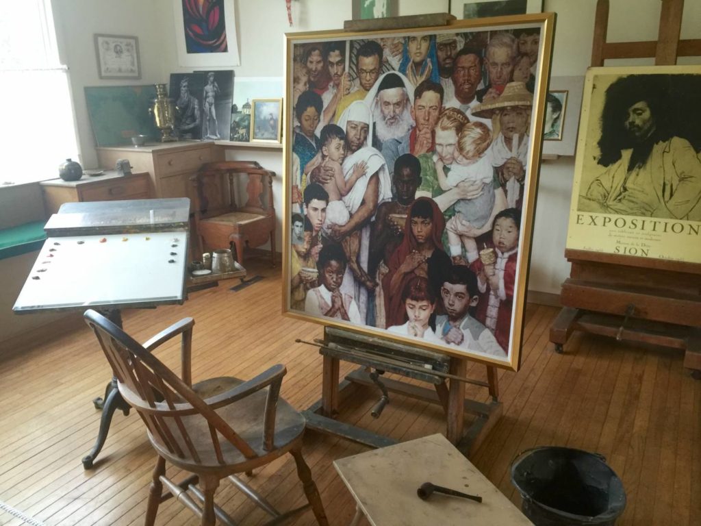 Norman Rockwell’s workshop, inside