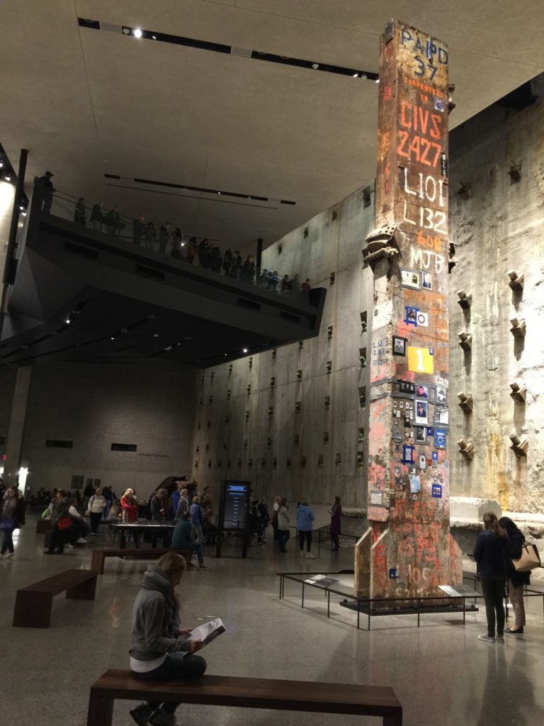 The last beam of the Twin Towers removed from Ground Zero commemorating the fallen firemen