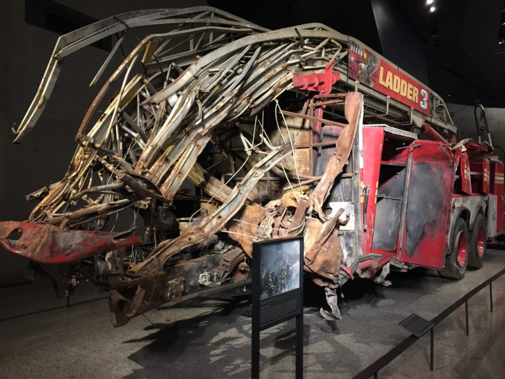 Visit the 9/ 11 Memorial Museum: what remains of the NY Firemen Ladder Company 3