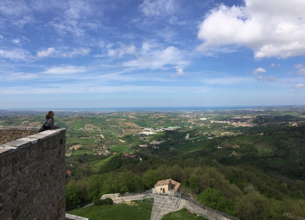 Veduta sulla Riviera Romagnola dalla Rocca di Montefiore Conca