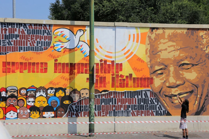 Milano insolita: Murales dedicato a Mandela - Fabbrica del Vapore - ph. credits clubmilano.net