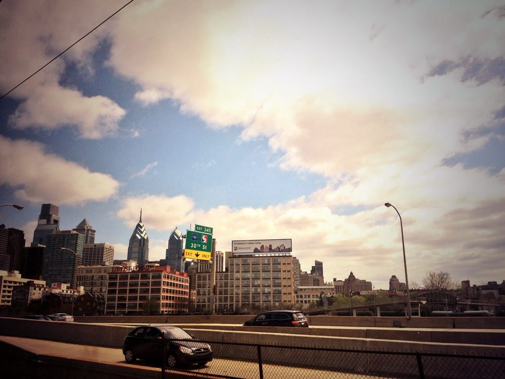Philadelphia vista da un Amtrak
