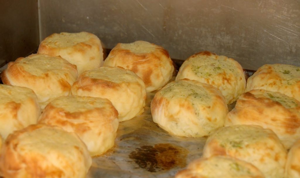 Zabar’s: just cooked knish Yiddish