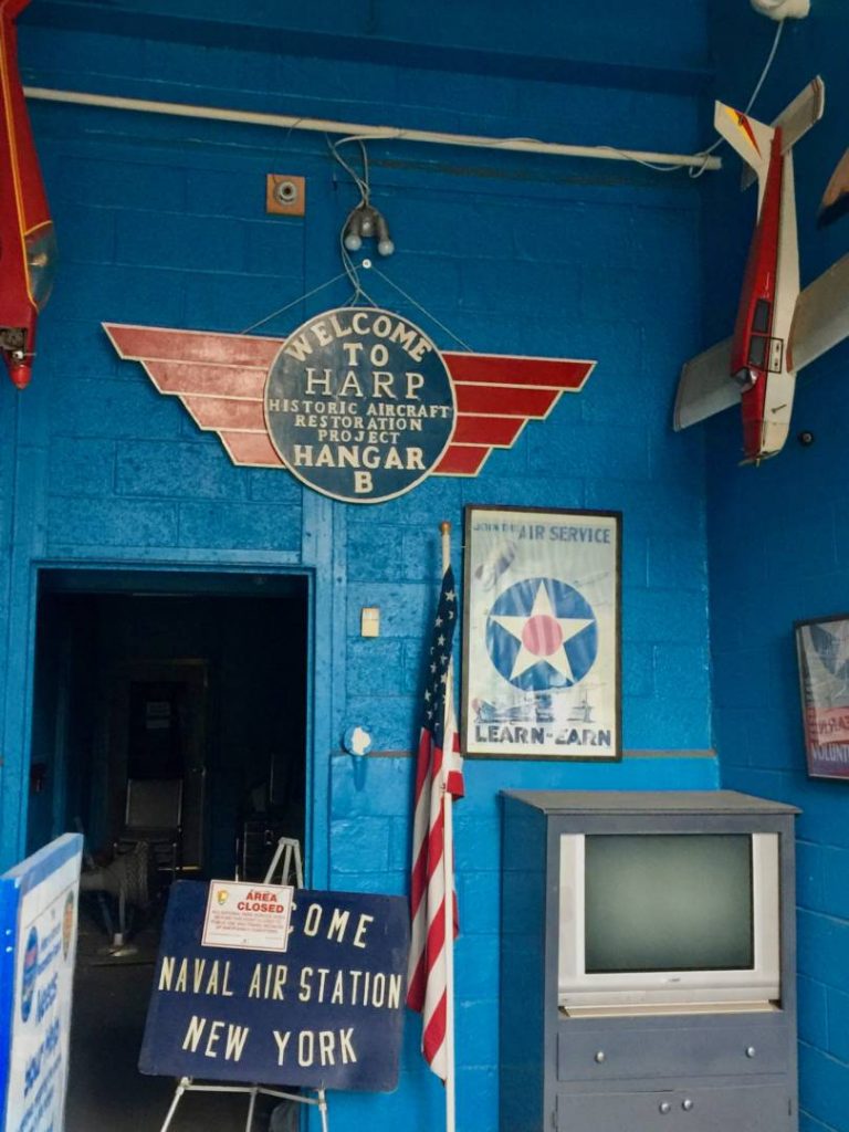 Unusual New York: the entrance of the Hangar B