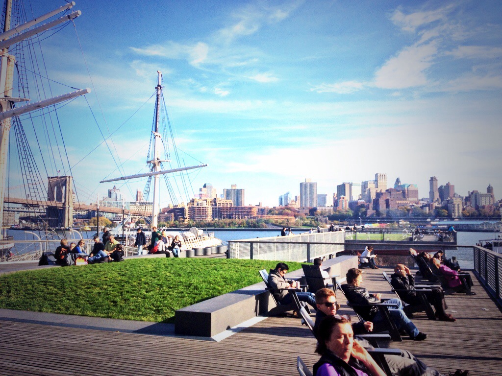 South Street Seaport, view on East River